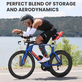 SLS3 Aero Top Tube Bike Bag - Small, Stable & Secure Bike Frame Bag for Triathlon & Cycling Race Accessories - Premium Low Profile Tri Bike Pouch to Reduce Drag - Custom Fit Bicycle Bag for Bike Stem