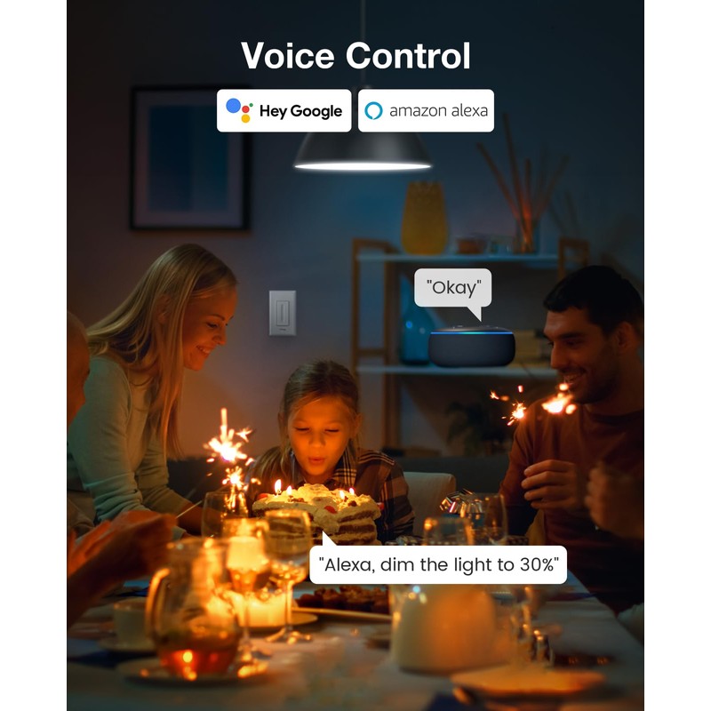 GHome Smart 3 Way Dimmer Smart Switch Can Work Separately