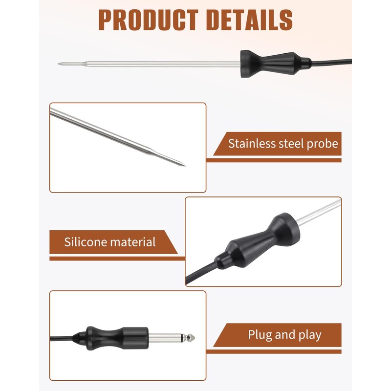 ULXIOM 00755060 Oven Meat Probe Fits for Wolf Temperature Thermometer