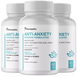Anti-Anxiety Anti Anxiety Premium Formulation  -  180 Capsules - 3 Bottles