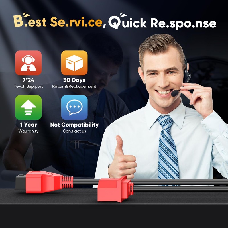 Autel 7 Pin OBD1 to OBD2 Adapter Cable for Ford,