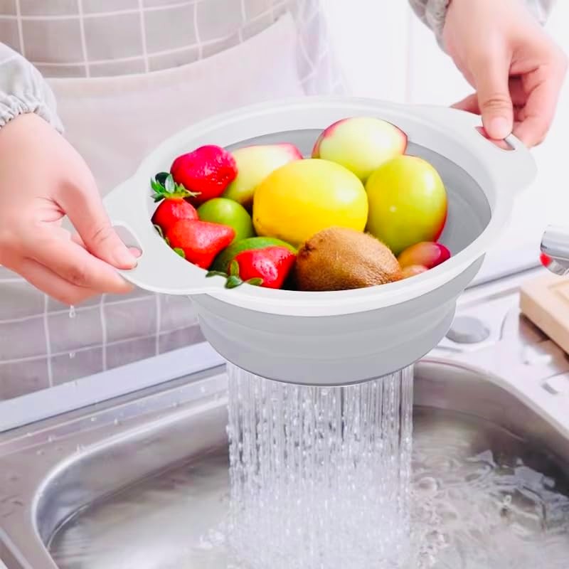 R4Retails Collapsible Kitchen Colander Set, 4 Qt and 2 Qt