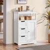 Yaheetech Bathroom Floor Cabinet Wooden Storage Organizer with 1 Door