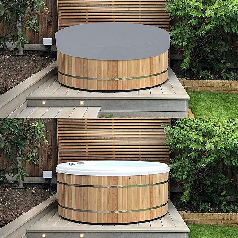 Schleuder Universal Thermal Round Hot Tub Cover, Waterproof, UV Resistant,