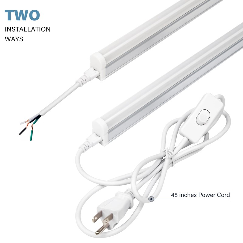 EPESTOEC 6 Pack LED T5 Integrated Single Fixture, 4FT, 2200lm,