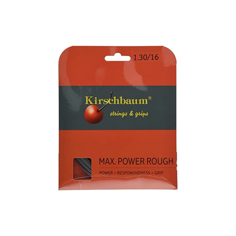 Kirschbaum MP 130-200 Reel Max Power Tennis String, 17-Gauge, Grey