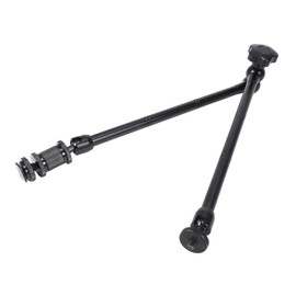 Aswalling 20Inch Adjustable Articulating Friction Magic Arm with Hot Shoe Mount for LED Light DSLR Rig LCD Monitor