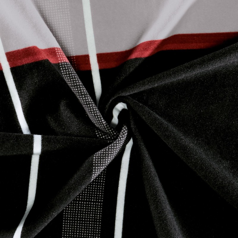 Erwin Müller Bed Linen Set 4-Piece Flannelette Anthracite / Silver