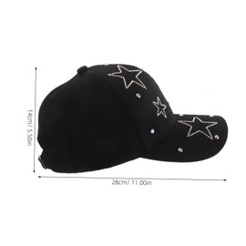 Mipcase Rhinestone Baseball Cap with Fit Bling Star Pattern Denim Hat for Women for Summer Travel and Outdoor Adventures