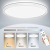 Peasur Flush Mount Ceiling Light Fixtures Dimmable, 11.6Inch 24W 3200LM