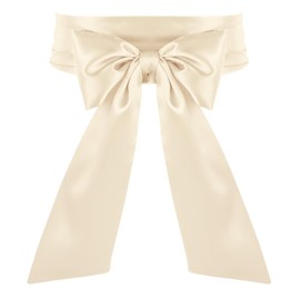 Naibyuki Women Dress Waist Belts Wedding Bridal Satin Sash Belts for Special Occasion Formal Prom Dresses 3.9'' Wide Champagne