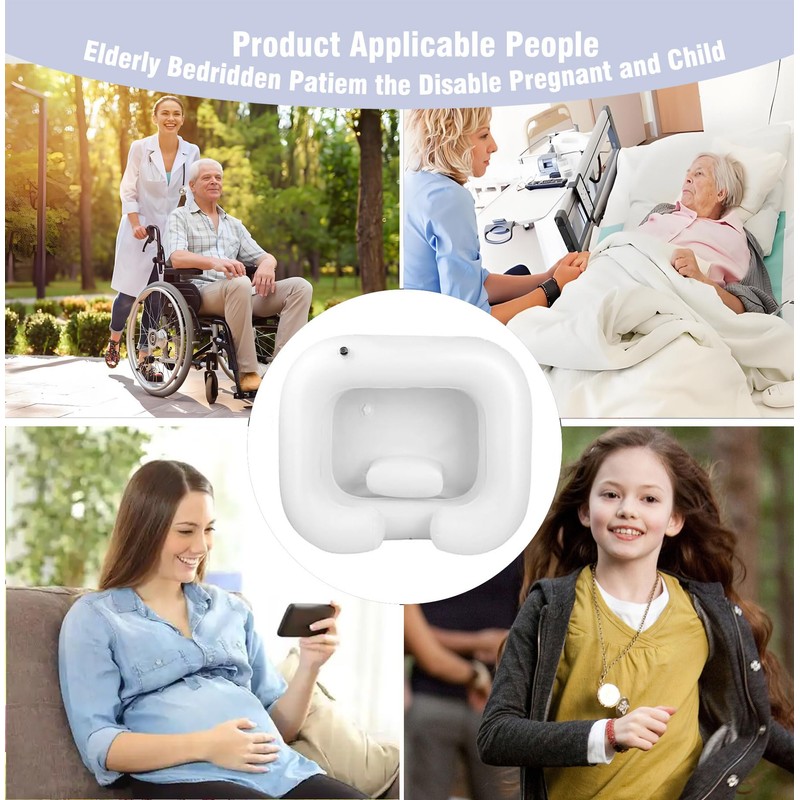 Inflatable Shampoo Basin - Portable Hair Washing Tray for Disabled,