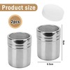 2Pcs Stainless Steel Flour, Sugar, and Salt Shakers – 7oz