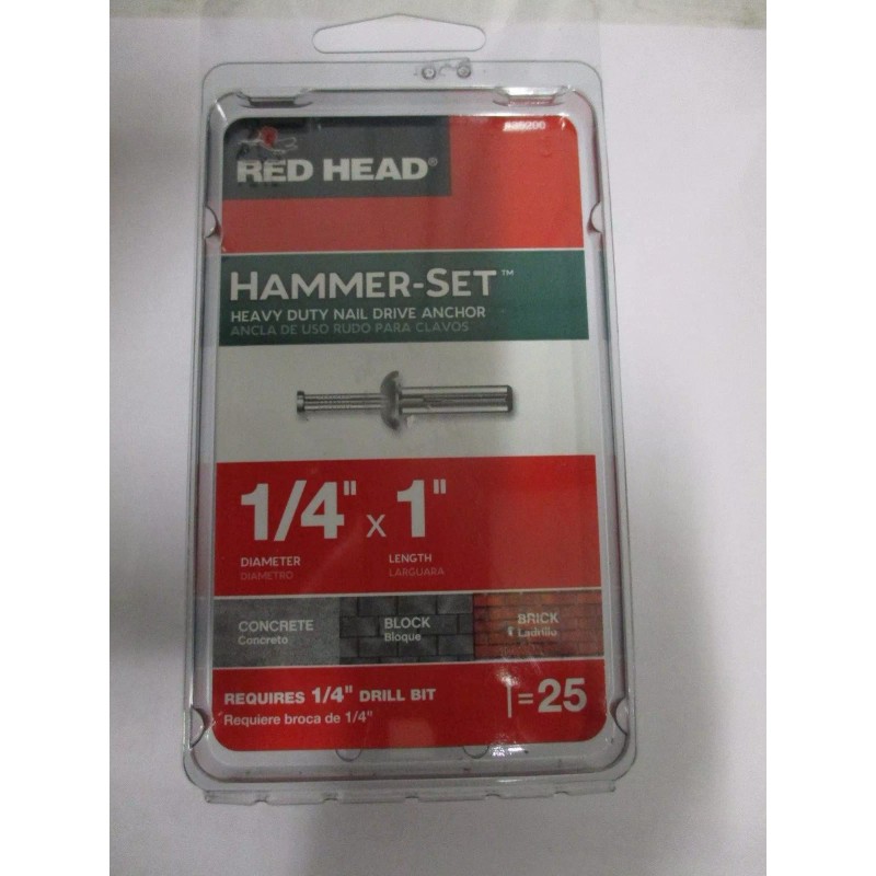 RED HEAD PACK OF 25 RED HEAD HAMMER SET HEAVY
