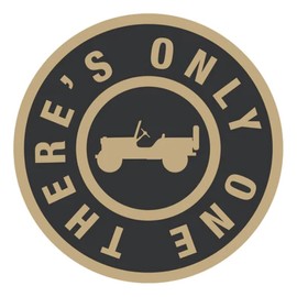 Jeep Sticker There's Only One Screen Printed Round Vinyl Sticker 4" x 4"