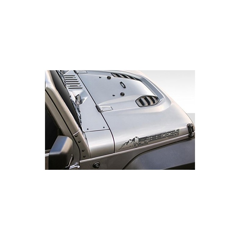 2 x Dark Grey Off-Road Freedom Edition Hood Decal Rocky