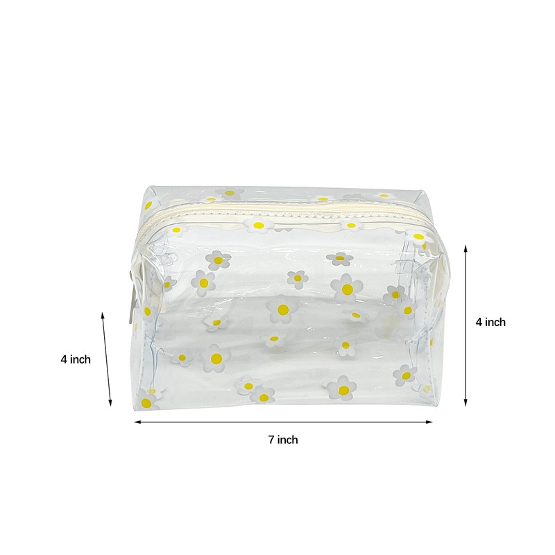 ZMZZ Cute makeup bag, transparent portable makeup bag, waterproof toiletries