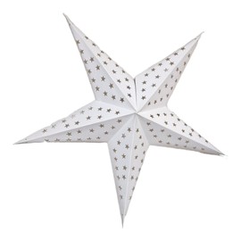 YEPSIO Paper Star Lantern Lampshade Paper Star Light Shades Large 60cm Star Hanging Decorations for Christmas Wedding Home Decoration Birthday Party Stars (1, White)