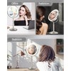 Makeup Mirror with Lights, 1X/30X Lighted Magnifying Mirror Height Adjustable,