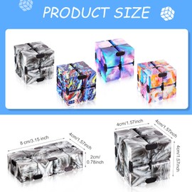 Galaxy Infinity Space Astronaut Infinity Toy Stress and Anxiety Relief Cool Hand Mini Kill Time Cube Toys for ADHD Teens Adults, 5 Styles (Graceful Style, 20 Pieces)