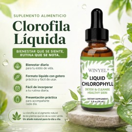 Suplemento De Clorofila Líquida Con Gotero Diario En Gotas