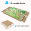 500 Piece Puzzle Board with Drawers, Small Puzzle Board 14"