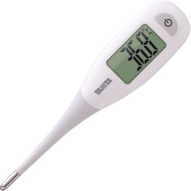 Tanita BT-471-WH Electronic Thermometer, White, 20 Second Forecast, Large Screen Thermometer with Bent Tip Backlight