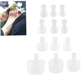 BIUDECO 1set Styles Fake Toenails Nail Kit Trim File Safe Practical for Girlfriend Family Friends