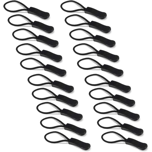20 pk Durable Zipper Pulls Tab Cord Extension Fixer for