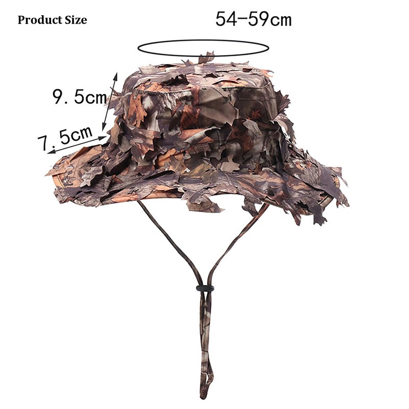 Huakunda Men's Boonie Hat Wide Brim Camouflage Rounded Hats Foldable