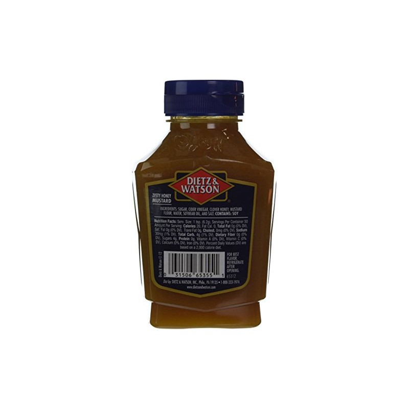 Dietz & Watson, Deli Compliments, Zesty Honey Mustard, 11oz Bottle