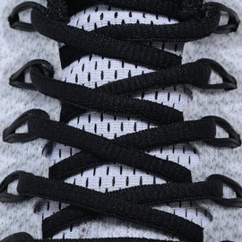 AOMIDI 2 Pair Shoelaces Oval Half Round 1/4" Shoes Lace for Sneakers and Casual shoes Shoelaces Replacements (27" inches (69 cm), Black)