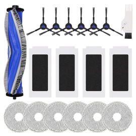 Spofan T30 Zubeh?r Ersatz Kompatibel f1r ECOVACS DEEBOT T30 PRO OMNI, T30 OMNI, T30S, T30S Pro, T30S Combo Complete, T30C PRO OMNI Saugroboter, 1 Hauptb1rste, 4 Filter, 6 Seitenb1rsten, 6 Mopp Wischt1cher