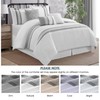 LANCO MODERN LIFESTYLE 7 Piece Comforter Set, Grey White, Queen