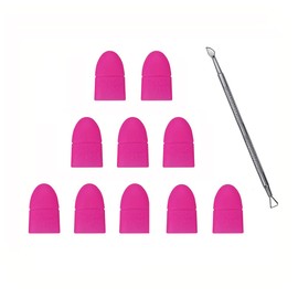 ATOMUS Silione Nail Art Set Soak Off Clip Cap Gel Polish Remover Wrap Nail Tool Cuticle Pusher Manicure Varnish Reusable