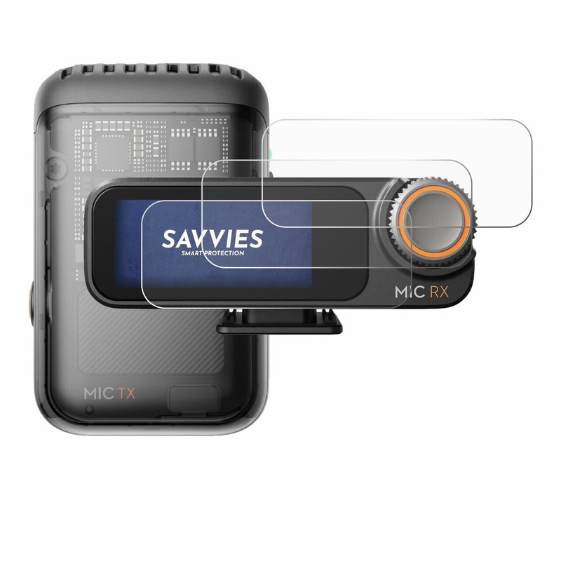 Savvies 6 Pack Screen Protector compatible with DJI Mic 2