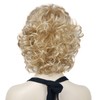 Lydell Short Wavy Curly Fluffy Synthetic Wigs with Bangs for