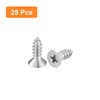 sourcing map #10x1/2" Flat Head Sheet Metal Screws, 25pcs Phillips