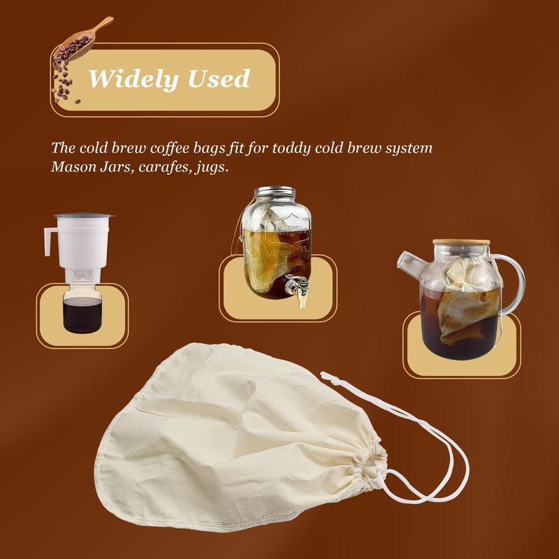 GRONGU Cold Brew Coffee Filter Bag Compatible with Toddy Cold