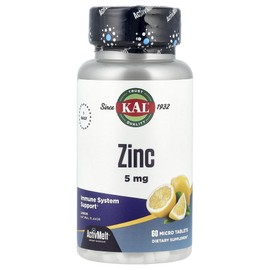 KAL Zinc Sweet Lemon 5mg microtablets 60, 5, 60 tablets / KAL 아연 스위트 레몬 5mg 마이크로정 60개, 5개, 60정