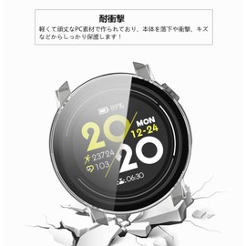 SHEAWA COROS PACE 3 Case Cover PC + Tempered Glass Film Full Protection 9H Hardness Integrated Protective Case Protective Cover Shockproof Accessories (Transparent)