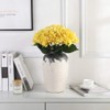 Tifuly Yellow Hydrangea Artificial Flowers - 5 pcs Realistic Single
