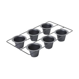 Chicago Metallic Professional 6-Cup Popover Pan with Armor-Glide Coating
