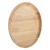 Round Wood Tea Tray Sushi Snacks Fruits Serving Plate Dish