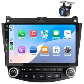 Car Radio for Honda Accord 7th 2003-2007[2+32G] Android13 Wireless Carplay Android Auto, 10.1 Inch Touch Screen Bluetooth Car Stereo,GPS Navigation, WiFi, FM Radio, SWC Backup Camera DSP