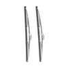 12in/30.48cm Front Windshield Wiper Blades Stainless Steel Polished Silver Universal