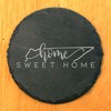 Tennessee Home Sweet Home Coasters - Round Slate - set