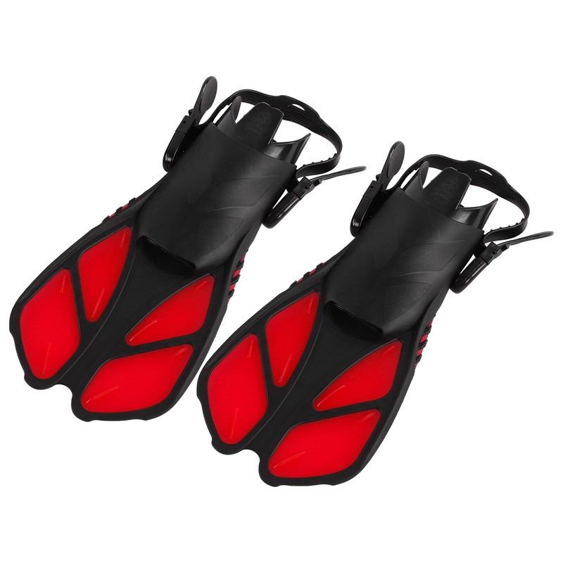 1 Pair Adjustable Swim Fins Soft TPR Open Heel Long