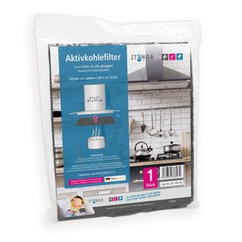 itenga Universal Carbon Filter Activated Carbon Cooker Hood Recirculation Hood Extractor Hood Can Be Cut to Size Environmentally Friendly Compostable 47 x 57 cm (Activated Carbon Filter)