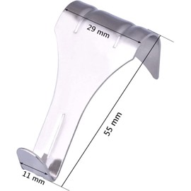 Snokay 20PCS S-Shaped Picture Rail Hooks - Metal Dado Rail Hangers for Wall Pictures, Art Gallery Displays, Billboards, and More - Silver, Nickel Plated